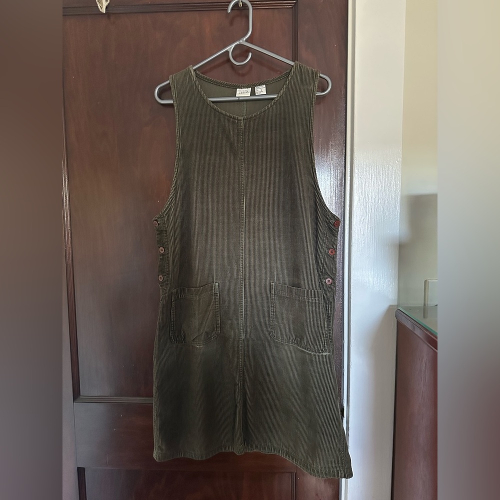 Falls Creek Forest Green Corduroy Dress